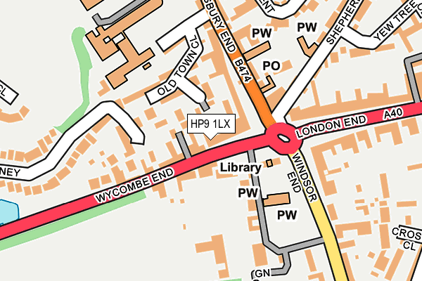 HP9 1LX map - OS OpenMap – Local (Ordnance Survey)