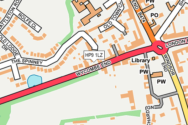 HP9 1LZ map - OS OpenMap – Local (Ordnance Survey)