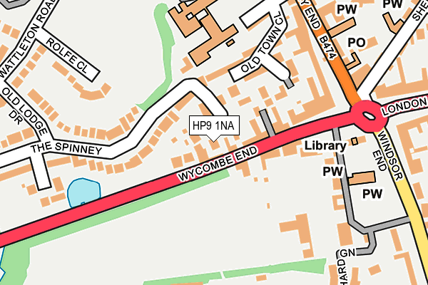 HP9 1NA map - OS OpenMap – Local (Ordnance Survey)
