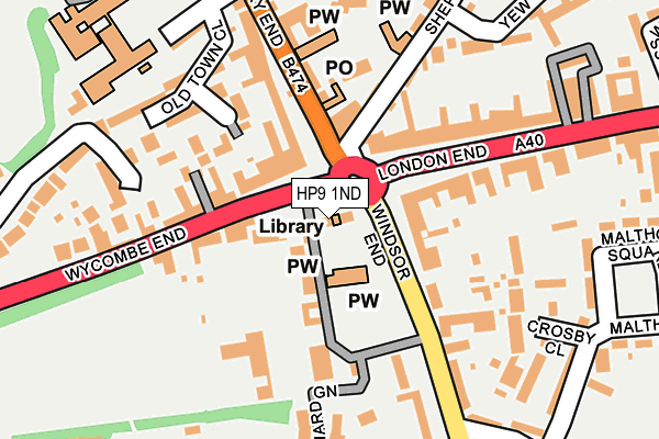 HP9 1ND map - OS OpenMap – Local (Ordnance Survey)