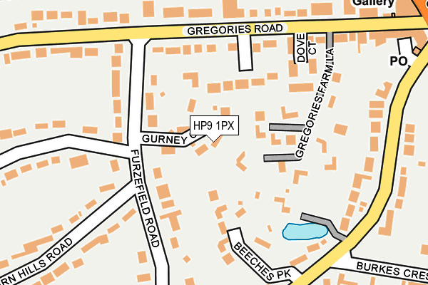HP9 1PX map - OS OpenMap – Local (Ordnance Survey)