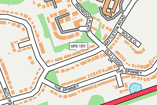 HP9 1RY map - OS OpenMap – Local (Ordnance Survey)