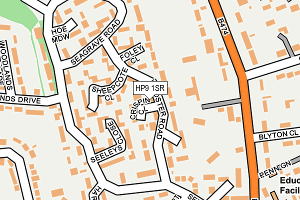 HP9 1SR map - OS OpenMap – Local (Ordnance Survey)
