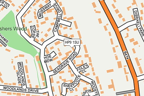 HP9 1SU map - OS OpenMap – Local (Ordnance Survey)