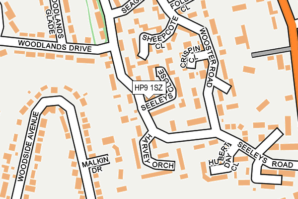 HP9 1SZ map - OS OpenMap – Local (Ordnance Survey)