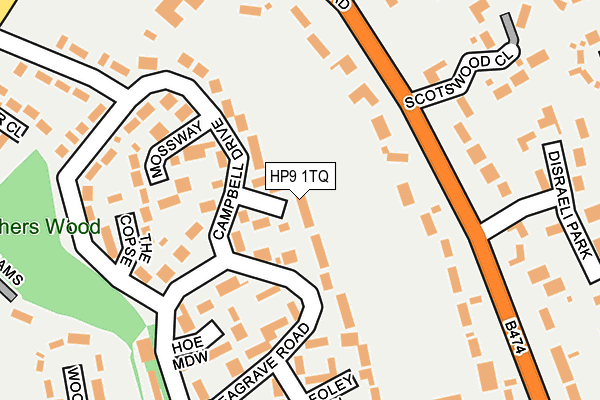 HP9 1TQ map - OS OpenMap – Local (Ordnance Survey)