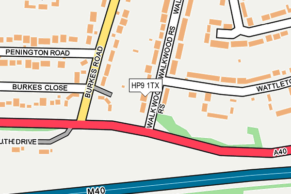 HP9 1TX map - OS OpenMap – Local (Ordnance Survey)