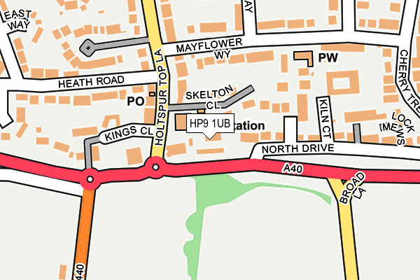 HP9 1UB map - OS OpenMap – Local (Ordnance Survey)