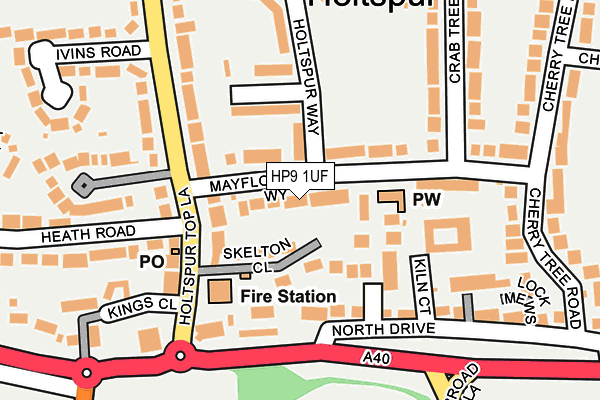 HP9 1UF map - OS OpenMap – Local (Ordnance Survey)