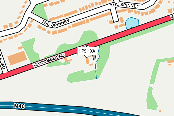 HP9 1XA map - OS OpenMap – Local (Ordnance Survey)