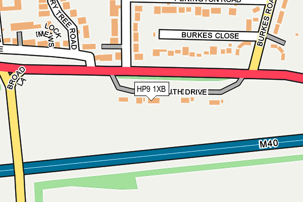 HP9 1XB map - OS OpenMap – Local (Ordnance Survey)