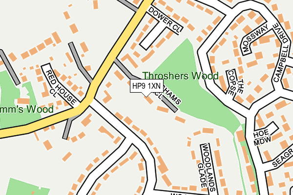 HP9 1XN map - OS OpenMap – Local (Ordnance Survey)