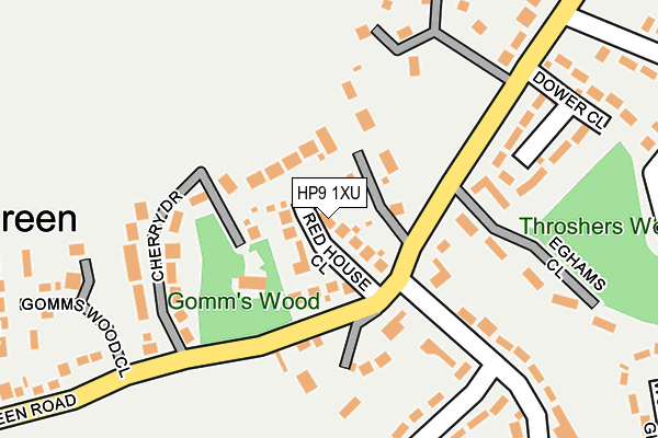 HP9 1XU map - OS OpenMap – Local (Ordnance Survey)