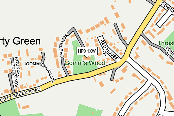 HP9 1XW map - OS OpenMap – Local (Ordnance Survey)