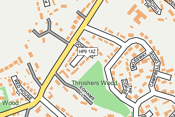 HP9 1XZ map - OS OpenMap – Local (Ordnance Survey)