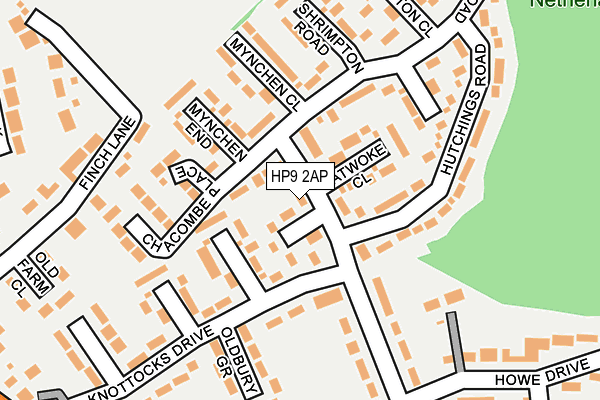 HP9 2AP map - OS OpenMap – Local (Ordnance Survey)
