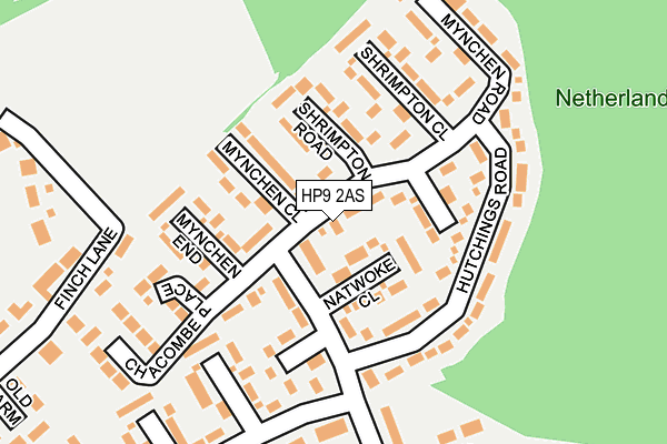 HP9 2AS map - OS OpenMap – Local (Ordnance Survey)