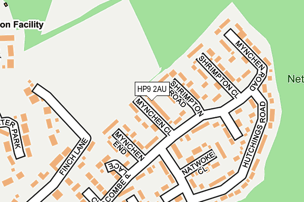 HP9 2AU map - OS OpenMap – Local (Ordnance Survey)