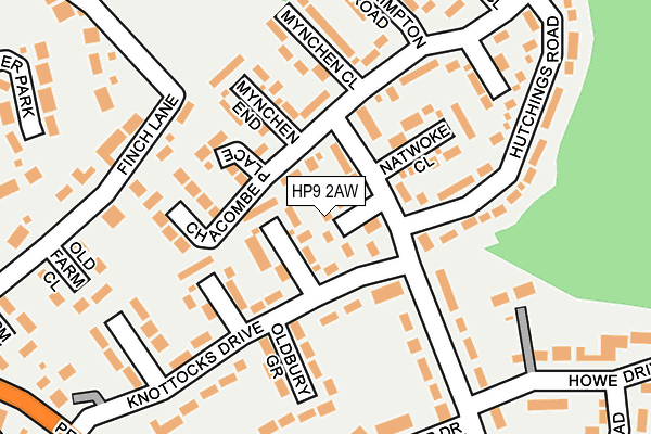 HP9 2AW map - OS OpenMap – Local (Ordnance Survey)