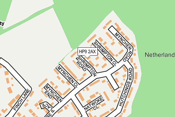 HP9 2AX map - OS OpenMap – Local (Ordnance Survey)