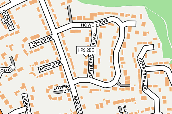 HP9 2BE map - OS OpenMap – Local (Ordnance Survey)
