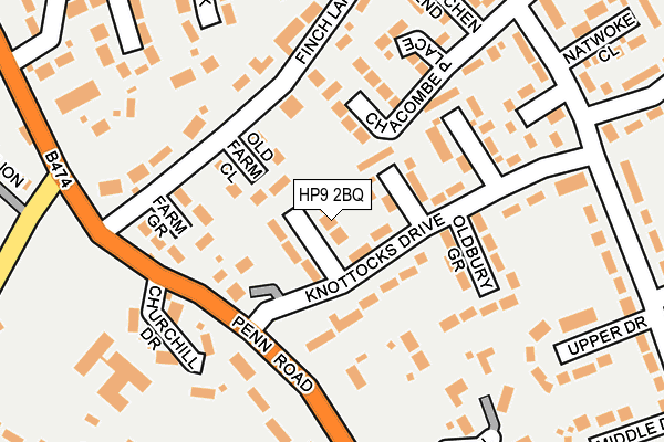HP9 2BQ map - OS OpenMap – Local (Ordnance Survey)