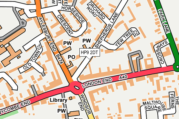 HP9 2DT map - OS OpenMap – Local (Ordnance Survey)