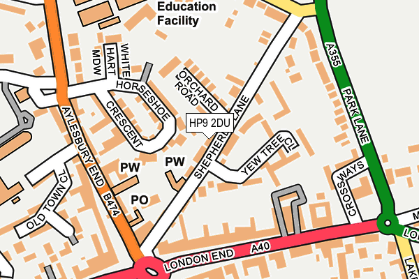 HP9 2DU map - OS OpenMap – Local (Ordnance Survey)