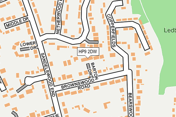 HP9 2DW map - OS OpenMap – Local (Ordnance Survey)