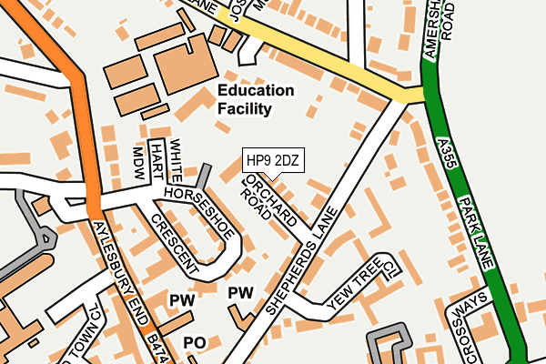 HP9 2DZ map - OS OpenMap – Local (Ordnance Survey)