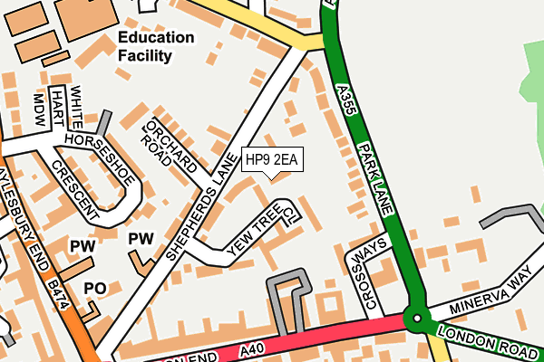 HP9 2EA map - OS OpenMap – Local (Ordnance Survey)