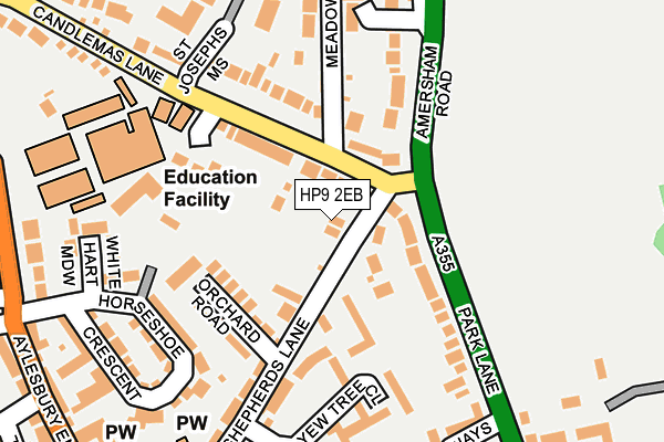 HP9 2EB map - OS OpenMap – Local (Ordnance Survey)