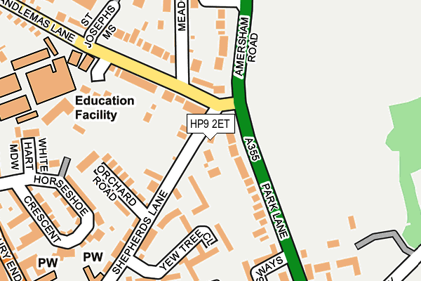 HP9 2ET map - OS OpenMap – Local (Ordnance Survey)