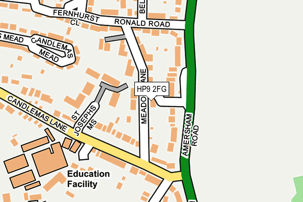 HP9 2FG map - OS OpenMap – Local (Ordnance Survey)