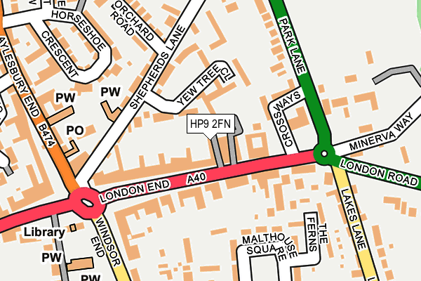 HP9 2FN map - OS OpenMap – Local (Ordnance Survey)