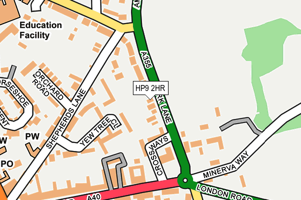 HP9 2HR map - OS OpenMap – Local (Ordnance Survey)