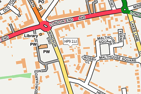 HP9 2JJ map - OS OpenMap – Local (Ordnance Survey)