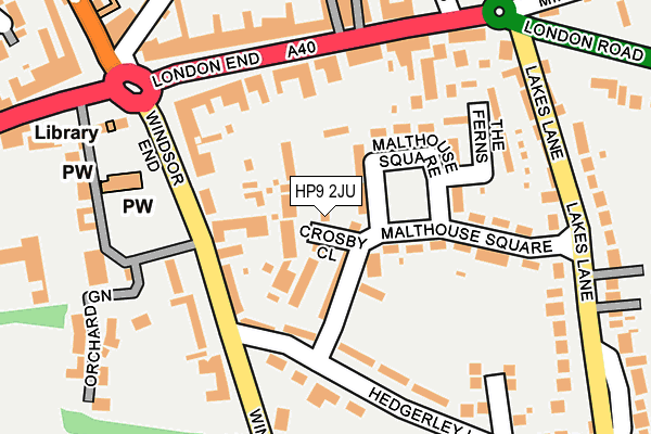 HP9 2JU map - OS OpenMap – Local (Ordnance Survey)