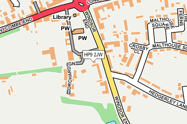HP9 2JW map - OS OpenMap – Local (Ordnance Survey)