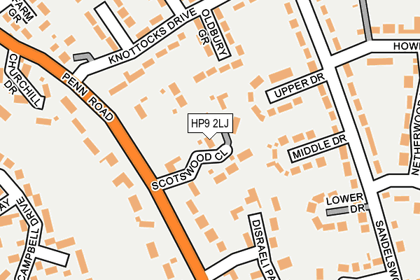 HP9 2LJ map - OS OpenMap – Local (Ordnance Survey)