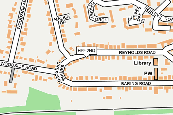 HP9 2NQ map - OS OpenMap – Local (Ordnance Survey)