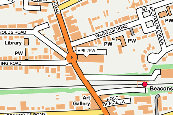 HP9 2PW map - OS OpenMap – Local (Ordnance Survey)