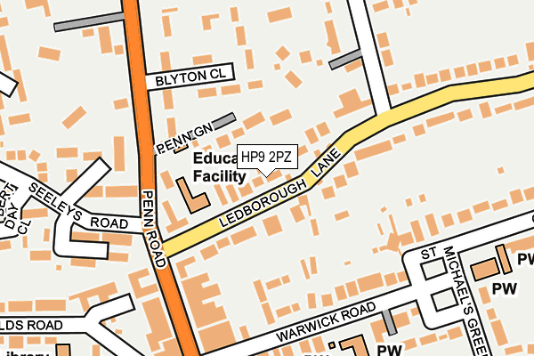 HP9 2PZ map - OS OpenMap – Local (Ordnance Survey)
