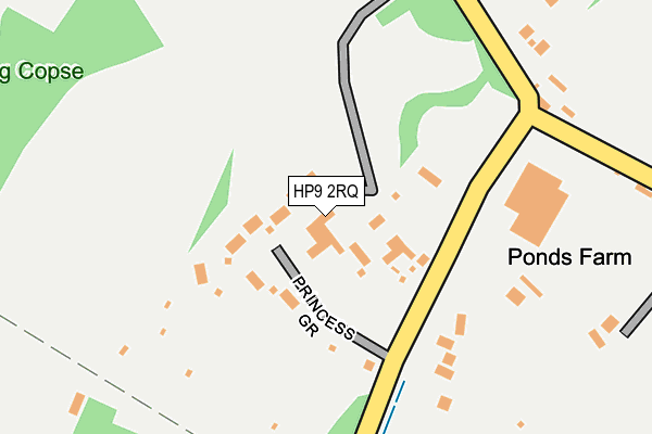 HP9 2RQ map - OS OpenMap – Local (Ordnance Survey)