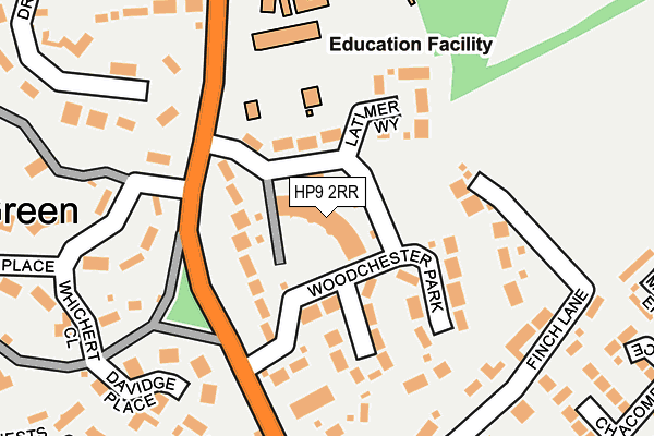 HP9 2RR map - OS OpenMap – Local (Ordnance Survey)