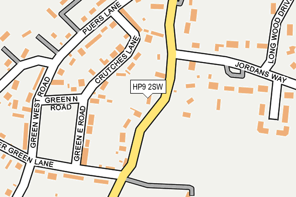 HP9 2SW map - OS OpenMap – Local (Ordnance Survey)