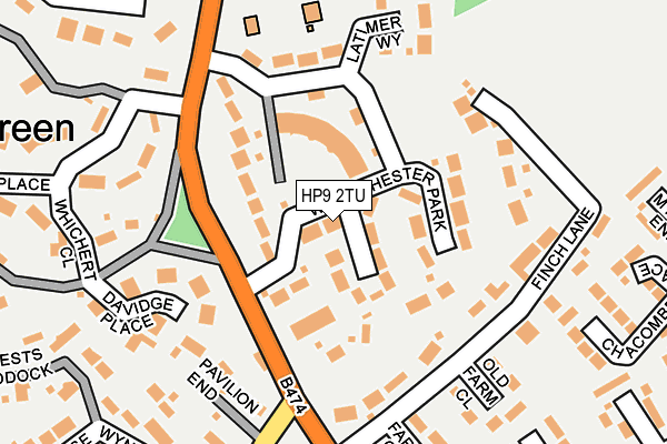 HP9 2TU map - OS OpenMap – Local (Ordnance Survey)