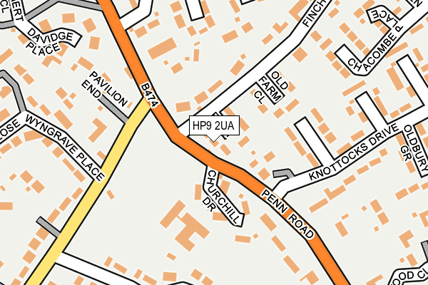 HP9 2UA map - OS OpenMap – Local (Ordnance Survey)