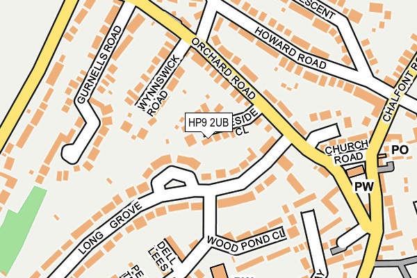 HP9 2UB map - OS OpenMap – Local (Ordnance Survey)