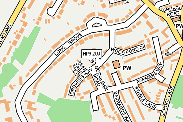 HP9 2UJ map - OS OpenMap – Local (Ordnance Survey)